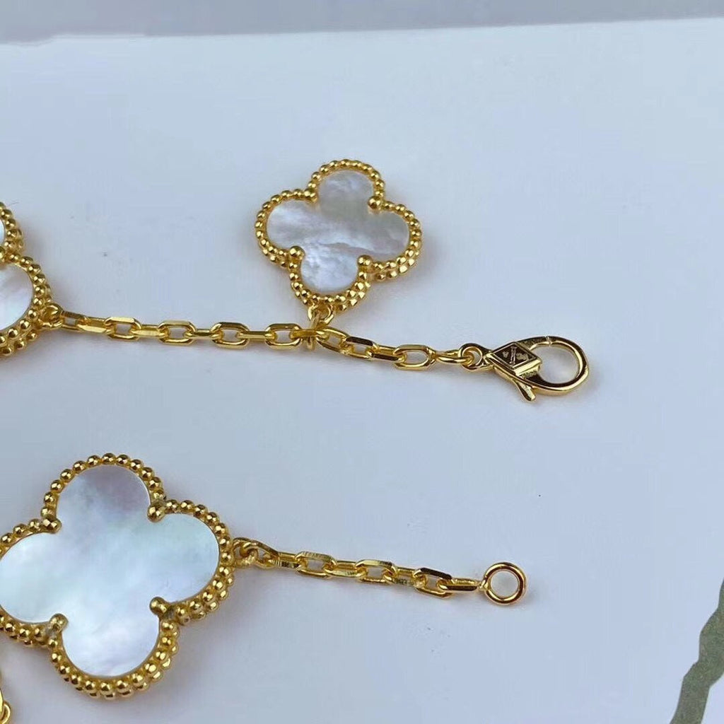 [Royal]MAGIC CLOVER MOP GOLD BRACELET 5 MOTIFS