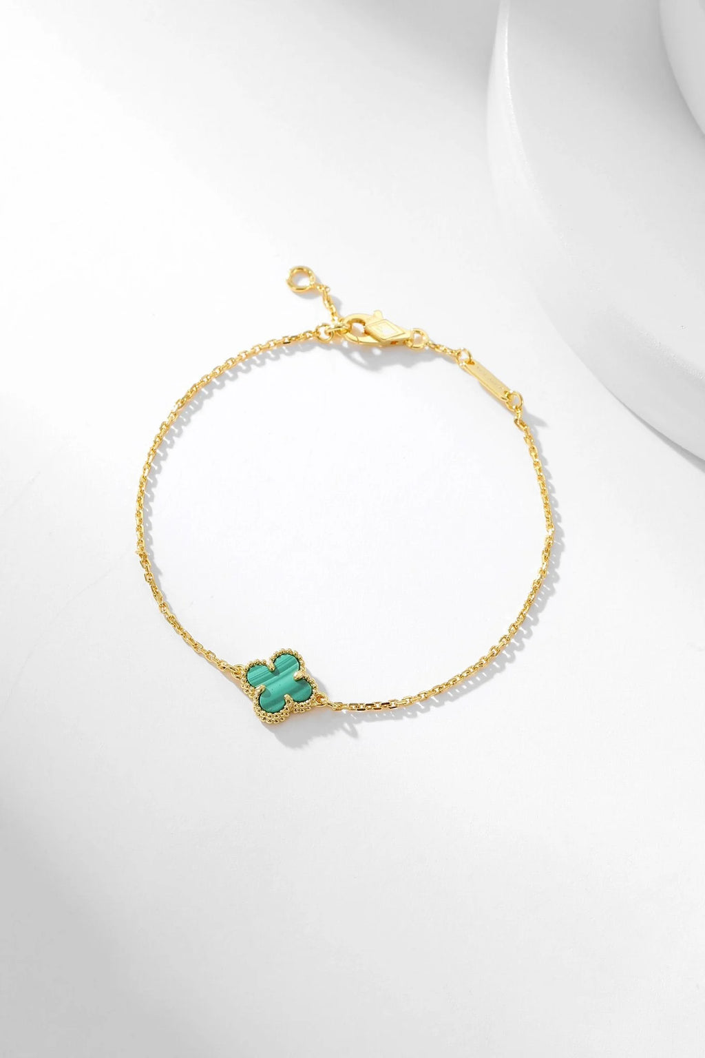 [Corallya™]CLOVER BRACELET MALACHITE 1 MOTIF