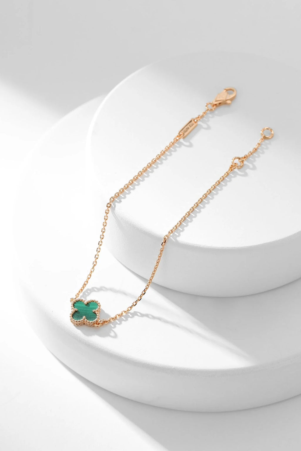 [Corallya™]CLOVER BRACELET MALACHITE 1 MOTIF