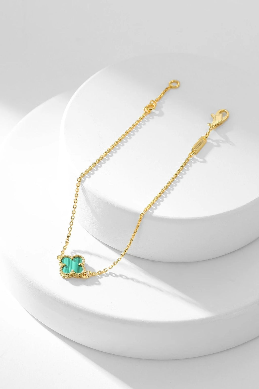 [Corallya™]CLOVER BRACELET MALACHITE 1 MOTIF