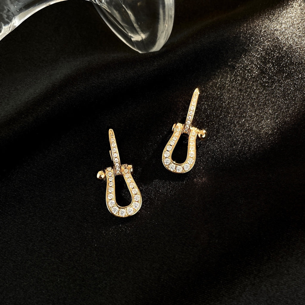 [Royal]FORCE 10 FULL DIAMOND DROP EARRINGS MEDIUM MODEL