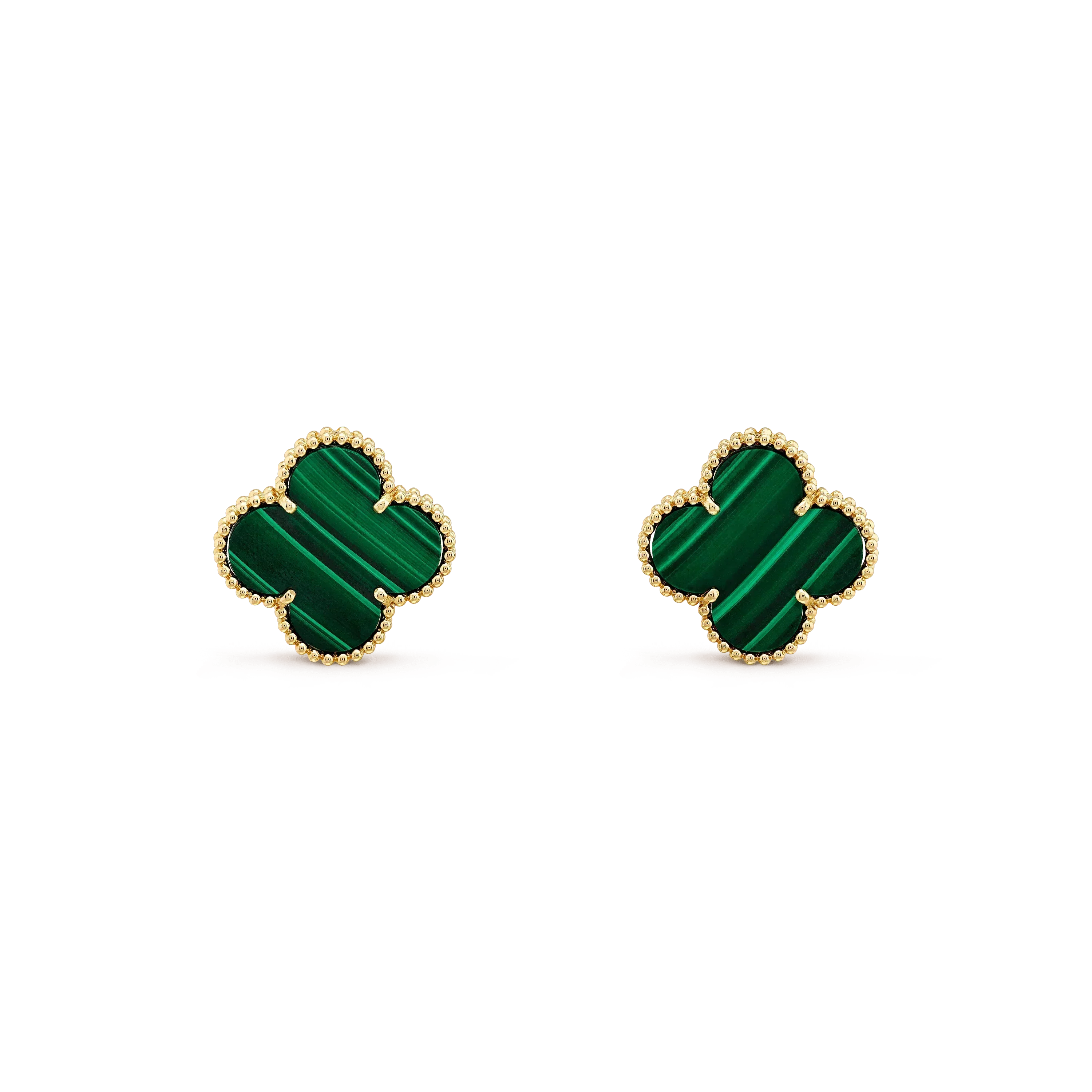 [Royal]CLOVER MINI 9.5MM MALACHITE  EARRINGS