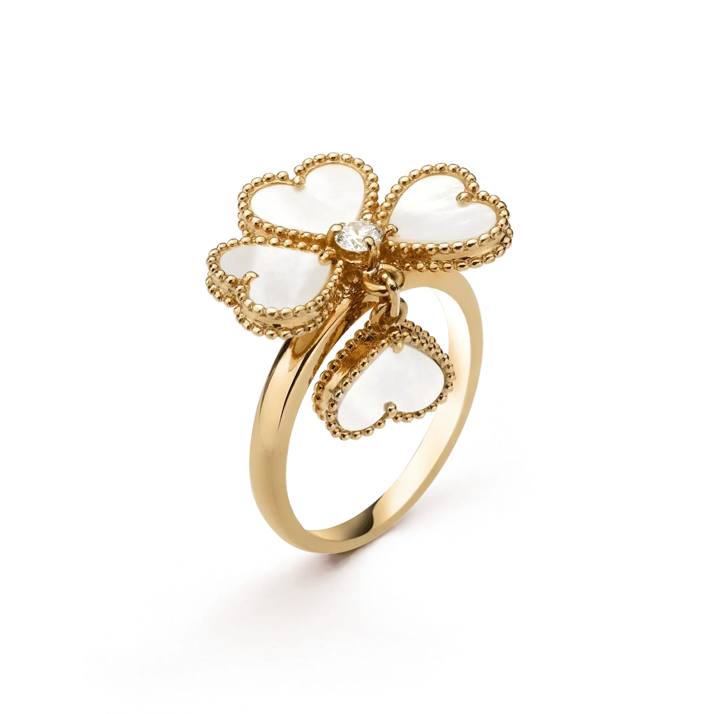 [Royal]SWEET CLOVER WHITE MOP RING