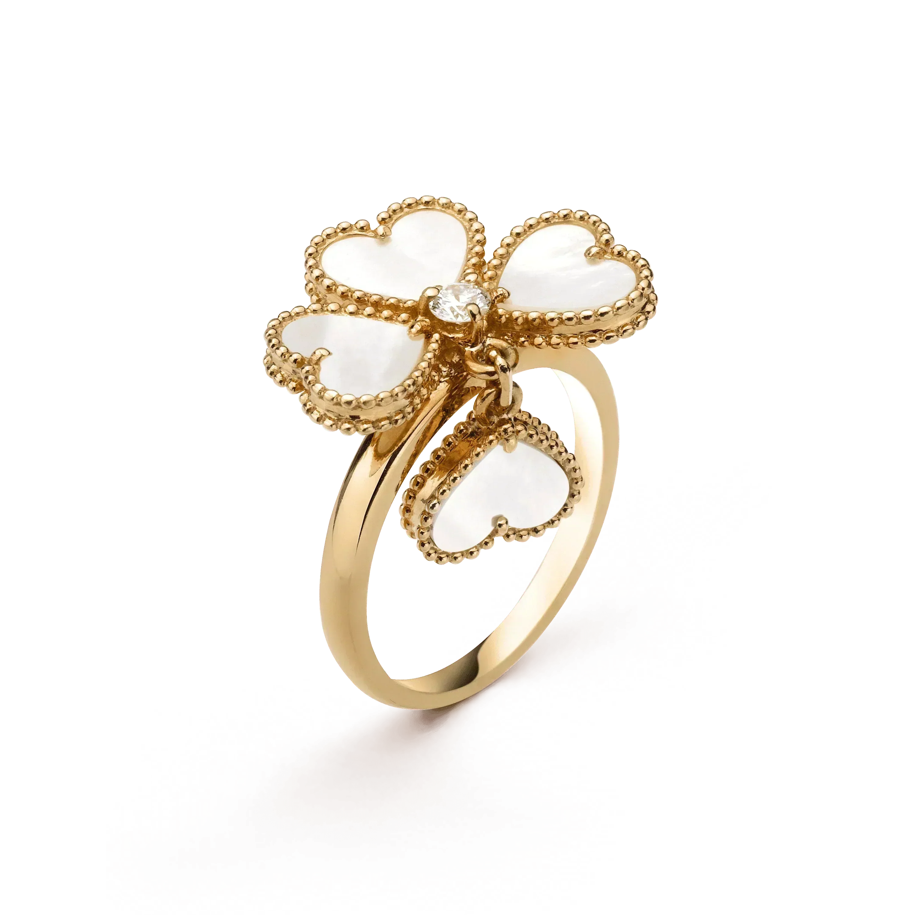 [Royal]SWEET CLOVER WHITE MOP RING
