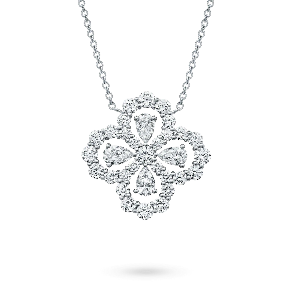 [Royal]LOOP NECKLACE FULL MOTIF DIAMOND 16MM MULTIPLE COLORS
